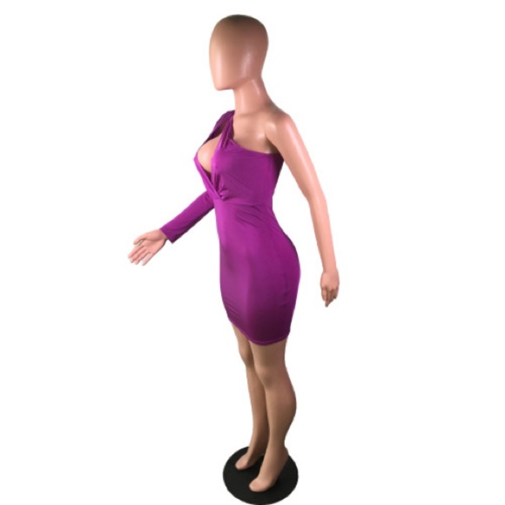 One shoulder off dress